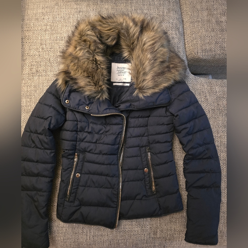 Bershka Winter Jacket, Small, Black